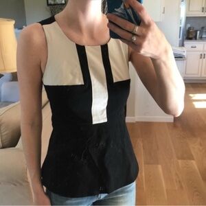 Banana Republic color block peplum Top size 6